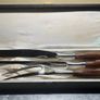 Vintage Mid-Century Japanese Stainless Steel Carving Set Image 2
