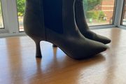 Green suede M&amp;S ankle boots