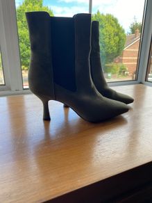 Green suede M&S ankle boots