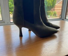 Green suede M&S ankle boots