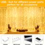 200 LED 2m x 2m USB String lights Indoor Outdoor Waterproof Warm White Hanging Window Lights with Hooks (FREE POSTAGE) Image 6