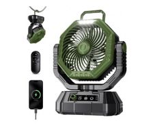 Wireless Fan, 20000mAh, with remote, Rechargeable Battery Fan with Stepless Wind Speed, Rechargeable