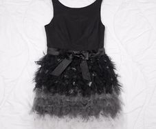 Ruby Ray Black Grey Ombre Ruffle Tiered Tulle Cocktail Mini Party Dress 10UK/38EU