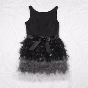 Ruby Ray Black Grey Ombre Ruffle Tiered Tulle Cocktail Mini Party Dress 10UK/38EU