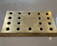 Coca Cola Brass Embossed Drip Tray