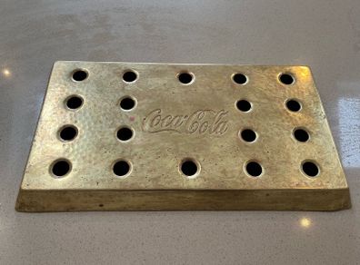 Coca Cola Brass Embossed Drip Tray