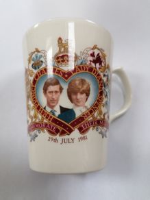 Porcelain Charles and Diana wedding mug