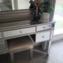 Mirrored Makeup Table and Chair Image 4