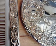 3pc  Vanity Comb, Mirror, Brush Set
