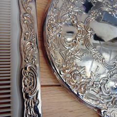 3pc  Vanity Comb, Mirror, Brush Set