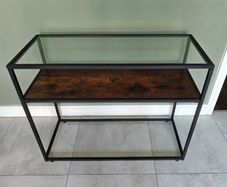 Glass Top Console Table