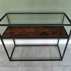 Glass Top Console Table