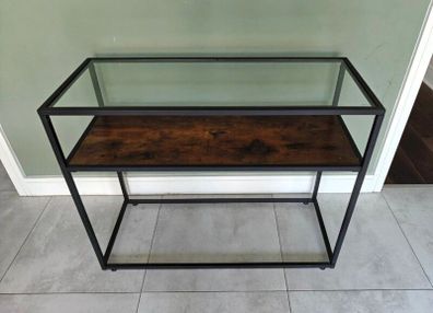 Glass Top Console Table
