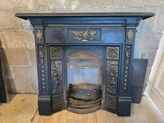 Cast Iron Fireplace Inserts - Surrounds - Ornate  Plain