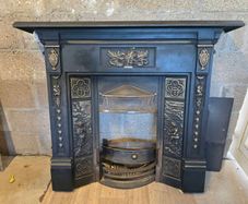 Cast Iron Fireplace Inserts - Surrounds - Ornate  Plain