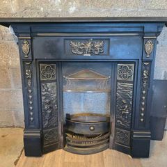 Cast Iron Fireplace Inserts - Surrounds - Ornate  Plain