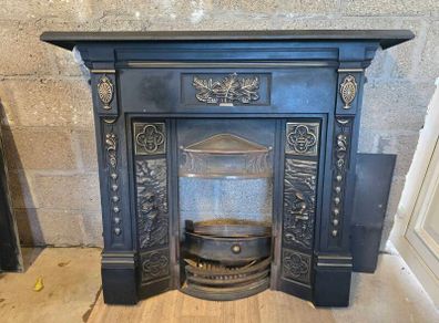 Cast Iron Fireplace Inserts - Surrounds - Ornate  Plain