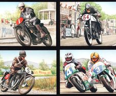 1996 Ireland Isle of Man Tourist Trophy Motorcycles Races Irish Winners Commemorative Stamps Maximum Cards Mint