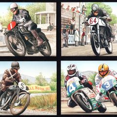 1996 Ireland Isle of Man Tourist Trophy Motorcycles Races Irish Winners Commemorative Stamps Maximum Cards Mint
