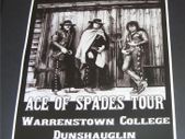 Motorhead concert poster Warrenstown College Ireland 1981 A3 size repro
