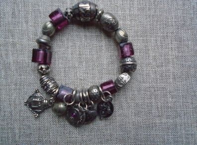 Charm bracelet,Jewellery,Bracelet,Elasticated bracelet