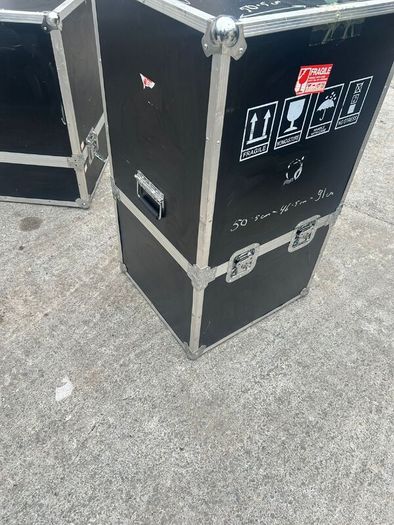 Large flight cases with wheels and handles