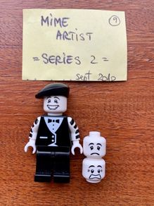 Lego minifigure Mime Artist - Series 2 (2010)