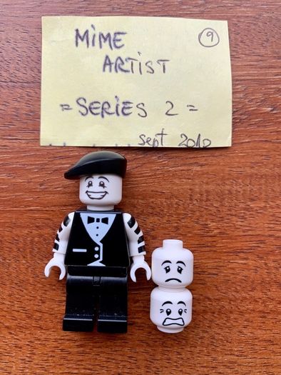 Lego minifigure Mime Artist - Series 2 (2010)