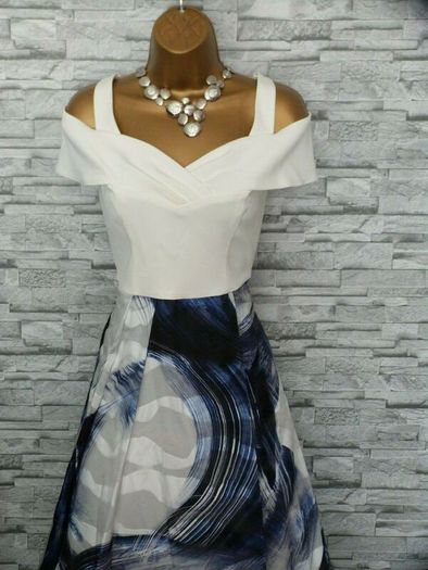 NWT Coast Lira Fit and Flare Jacquard Midi Dress