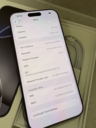 iphone 16 pro max 256 gb