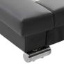 Bed Frame Black Faux Leather 135x190 cm Image 3