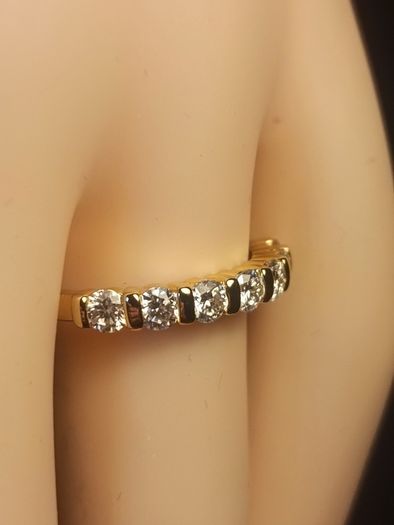 14kt Gold Filled Moissanite Band Ring