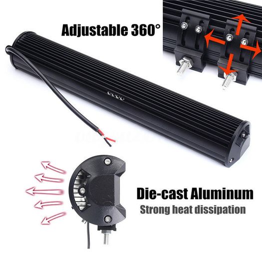 20" 540W 6000K LED Work Light Bar Offroad Driving Lamp Fog Car Truck SUV Boat US