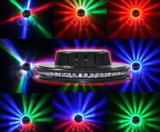 Mini 48 LEDs 8W RGB Sunflower Laser Projector Lighting Disco Stage Light Bar DJ Sound Background Wall Light Christmas Party Lamp