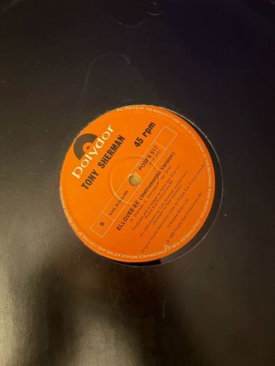 Tony Sherman Ellovee Original 1982 UK 12inch Vinyl Polydor