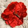 Red Flower Hair Clip Bold, Romantic & Versatile Image 2