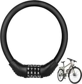 Bike Lock Mountain Bike Portable Security 4-digit Code Bike Lock for Bicycle Motorcycle Scooter