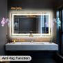 LED Bathroom Mirror with Lights,Bluetooth Dual Speaker,Anti-Fog,3 Color Temperature,Dimmable Brightness,Memory Function,Waterproof,Wall Mount Design,Tempered Glass (3 Light Modes, 120Lx70W CM) Image 6