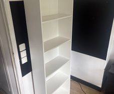 white bookcase