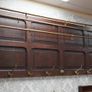 Large Arts & Crafts Style Oak & Brass Wall Coat Rack c.1900 Image 2
