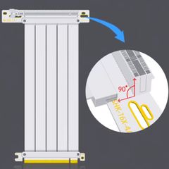TEUCER PCI-E 4.0 X16 Riser Cable Video Card EMI Shielded High-Speed Flexible Extender PCI Express Gen 4 GPU Extension Cord