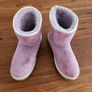 UGG K Classic Sheepskin Short Weave Fur-lined Boots - Purple - UK 5 Image 4