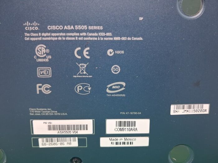 Postage - Cisco ASA 5505 Series , Adaptive Security Appliance ASA5505 v04 -