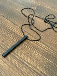 Black Bar Pendant for Men