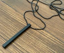Black Bar Pendant for Men
