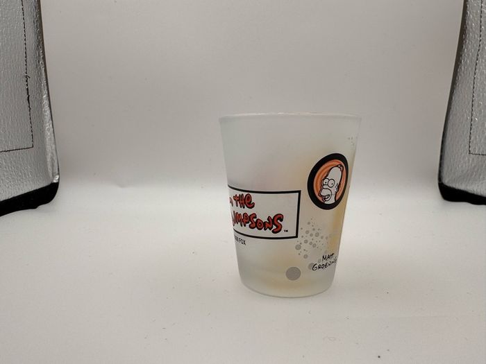 Vintage 2000 The Simpsons Matt Groening Frosted Shot Glasses