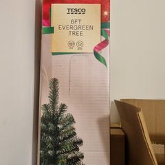 Tesco Christmas evergreen tree, 183cm, 6ft, used just ones,