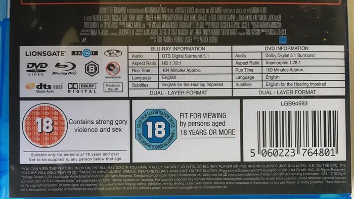 Drive Angry 3D [2011] Nicolas Cage, Amber Heard & William Fichtner [3D/2D & DVD Blu-ray Movie]