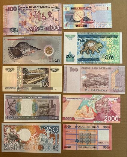 10 Different Banknotes