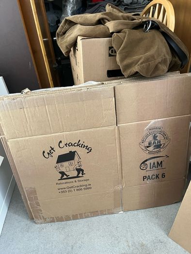 18 Moving boxes - Ikea and Get Cracking